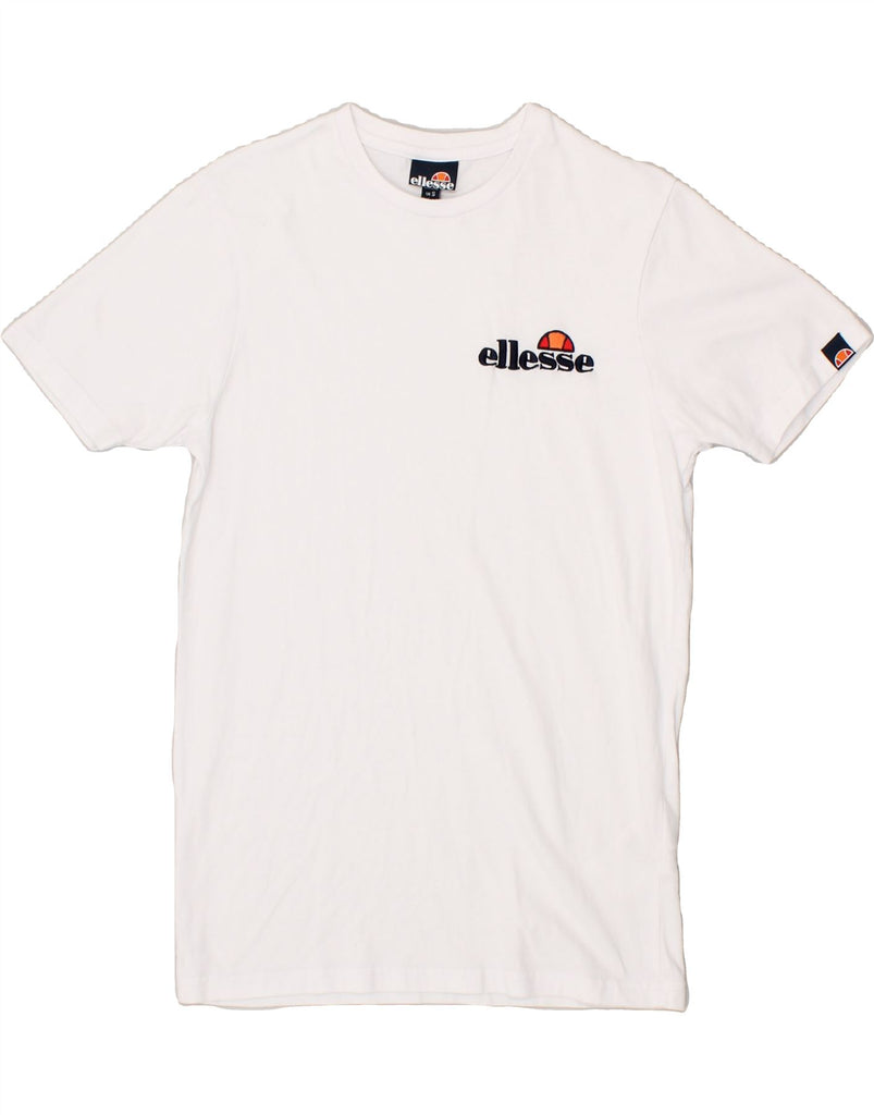 ELLESSE Mens Graphic T-Shirt Top Small White Cotton | Vintage Ellesse | Thrift | Second-Hand Ellesse | Used Clothing | Messina Hembry 