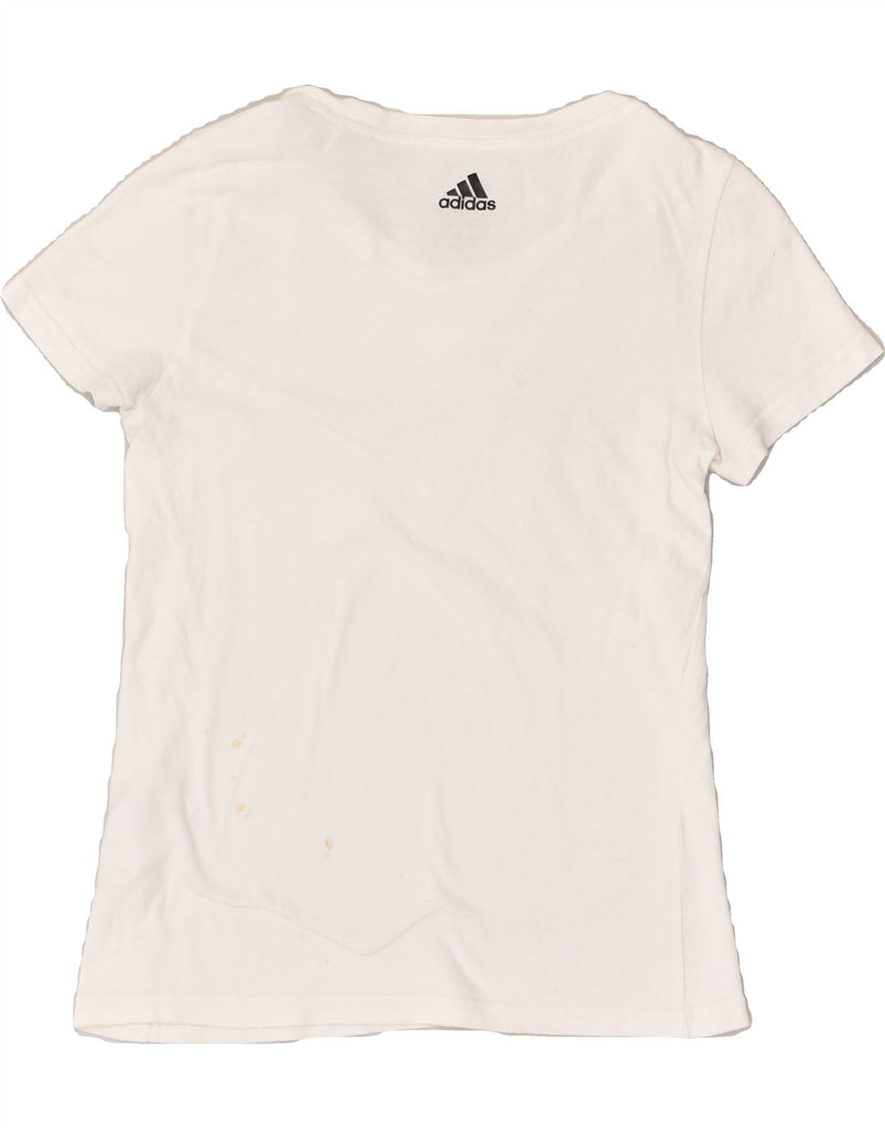 ADIDAS Girls Graphic T-Shirt Top 11-12 Years White Cotton | Vintage Adidas | Thrift | Second-Hand Adidas | Used Clothing | Messina Hembry 