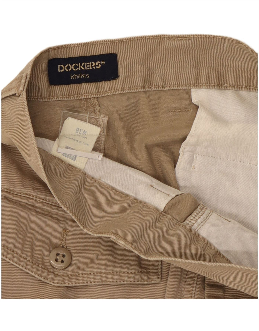 Dockers Mens Khakis Chino Shorts W36 Large Beige Cotton
