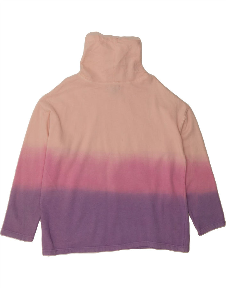 CHAPS Womens Roll Neck Sweatshirt Jumper UK 16 Large Pink Colourblock Vintage Chaps and Second-Hand Chaps from Messina Hembry 