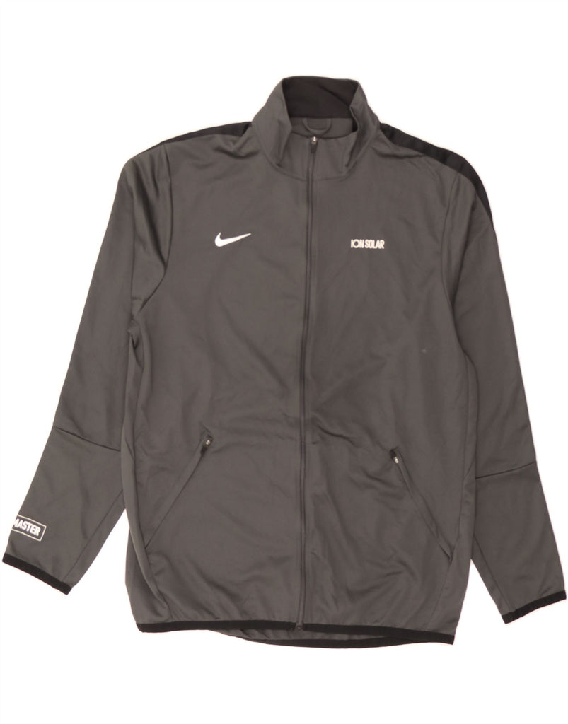 NIKE Mens Graphic Tracksuit Top Jacket Large Grey Colourblock Polyester Vintage Nike and Second-Hand Nike from Messina Hembry 