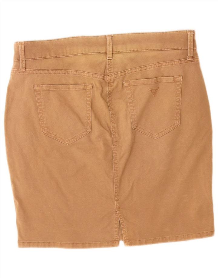 Guess Womens Mini Skirt W29 Medium Beige Cotton