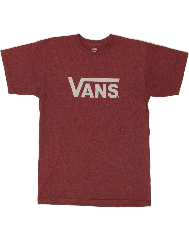 VANS Mens Graphic T-Shirt Top Medium Burgundy Cotton | Vintage Vans | Thrift | Second-Hand Vans | Used Clothing | Messina Hembry 