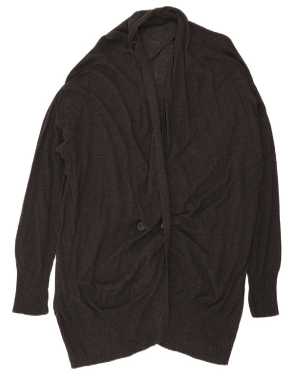 Zara Womens Oversized Longline Cardigan Sweater UK 14 Medium Grey