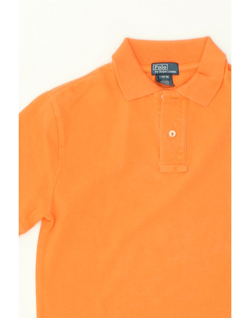 POLO RALPH LAUREN Boys Polo Shirt 14-15 Years Large  Orange Cotton | Vintage Polo Ralph Lauren | Thrift | Second-Hand Polo Ralph Lauren | Used Clothing | Messina Hembry 