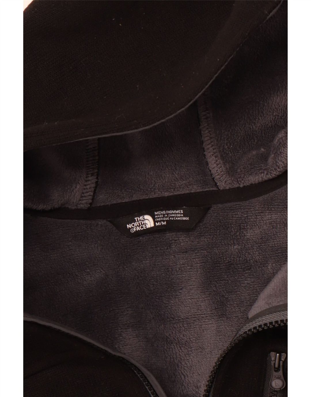 THE NORTH FACE Mens Hooded Cardigan Sweater Medium Black Polyester