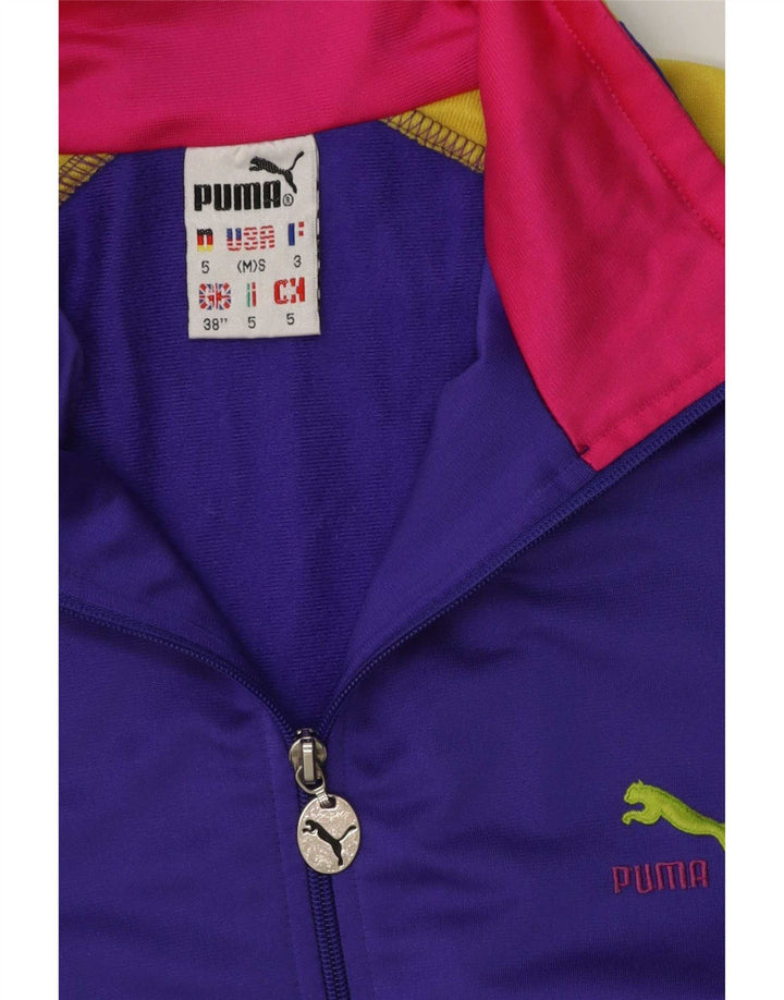 Puma Mens Tracksuit Top Jacket Medium Purple Colourblock Polyester