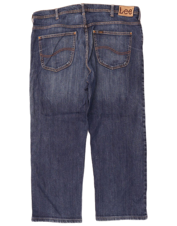Lee Mens Brooklyn Straight Jeans W40 L27 Blue Cotton
