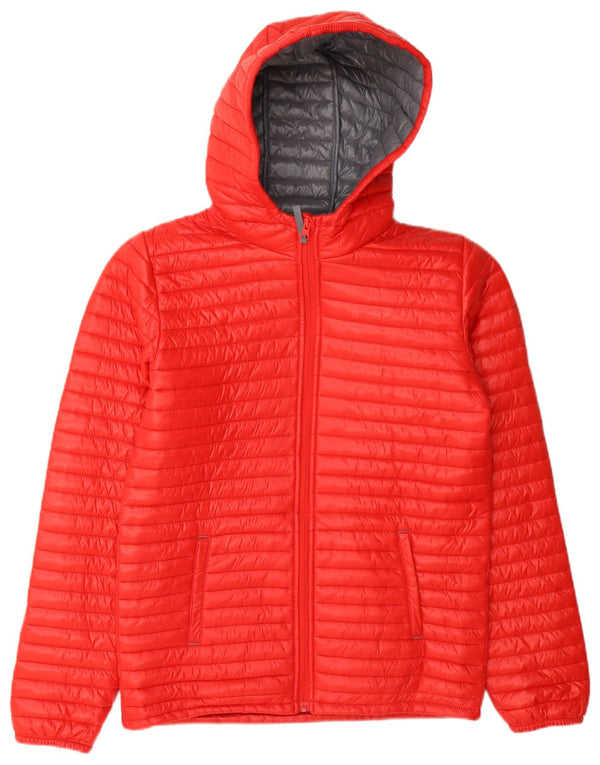 Mountain Warehouse Girls Hooded Padded Jacket 12-13 Years Red Nylon