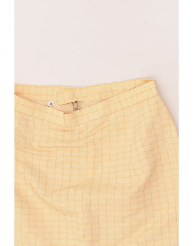 VINTAGE Womens Pencil Skirt IT 44 Medium W28  Orange Check Cotton | Vintage Vintage | Thrift | Second-Hand Vintage | Used Clothing | Messina Hembry 