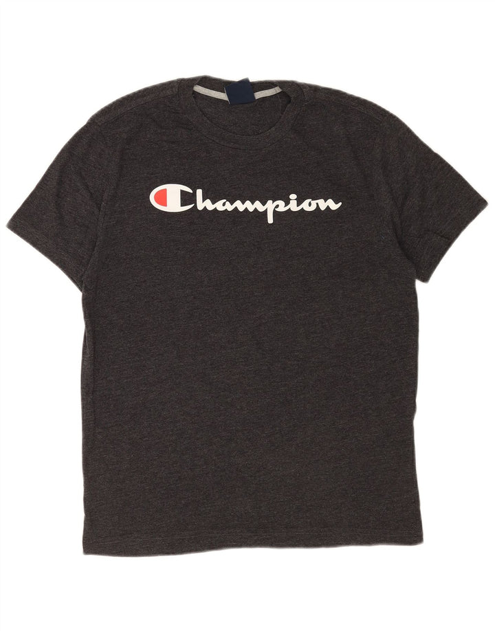 CHAMPION Mens Loose Fit Graphic T-Shirt Top Small Grey