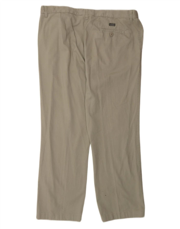 Marks & Spencer Womens Blue Harbour Straight Chino Trousers W42 L33 Grey