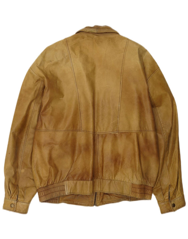 Charles A Lindbergh Mens Flight Aviator Jacket EU 52 XL Beige
