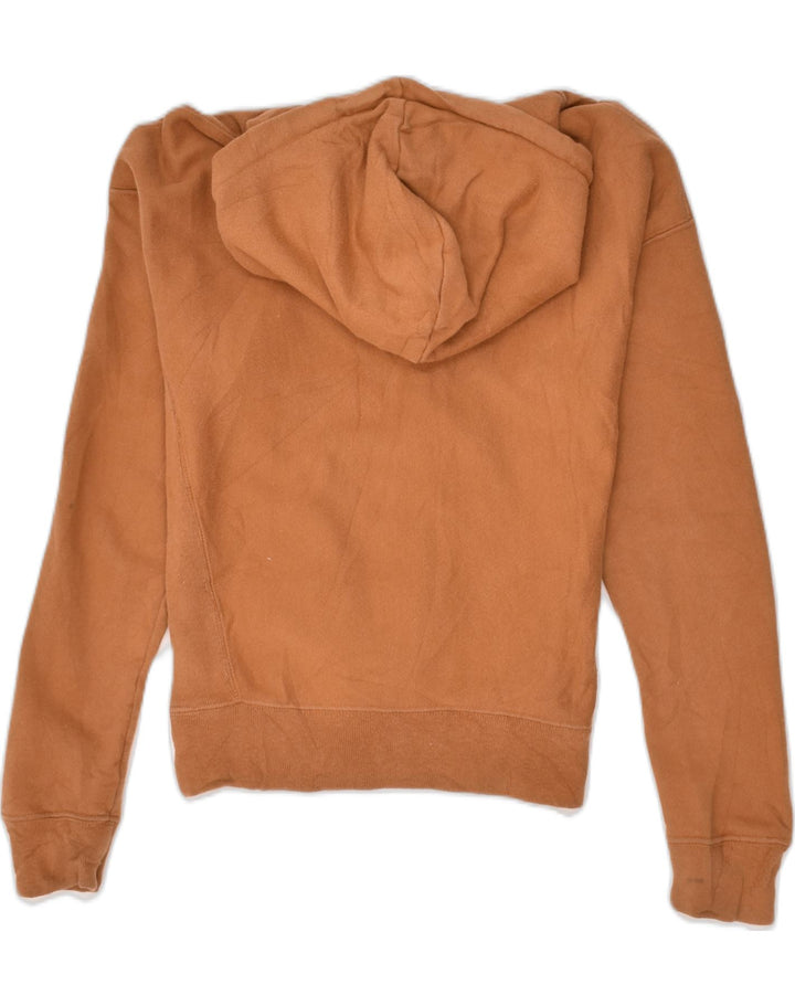 CHAMPION Womens Loose Fit Hoodie Jumper UK 6 XS Brown Cotton | Vintage Champion | Thrift | Second-Hand Champion | Used Clothing | Messina Hembry 