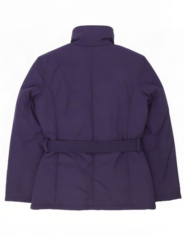 Asics Womens Padded Jacket UK 16 Large Navy Blue Polyester