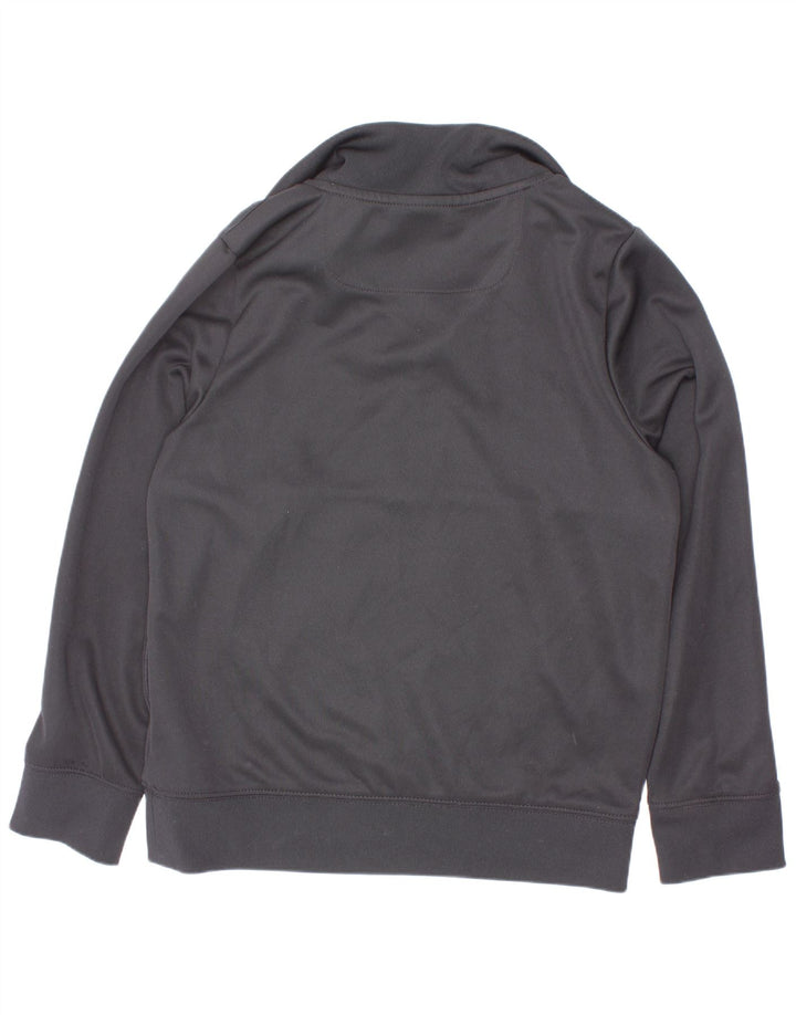 Nike Boys Standard Graphic Zip Neck Sweatshirt Jumper 8-9 Years Small Black