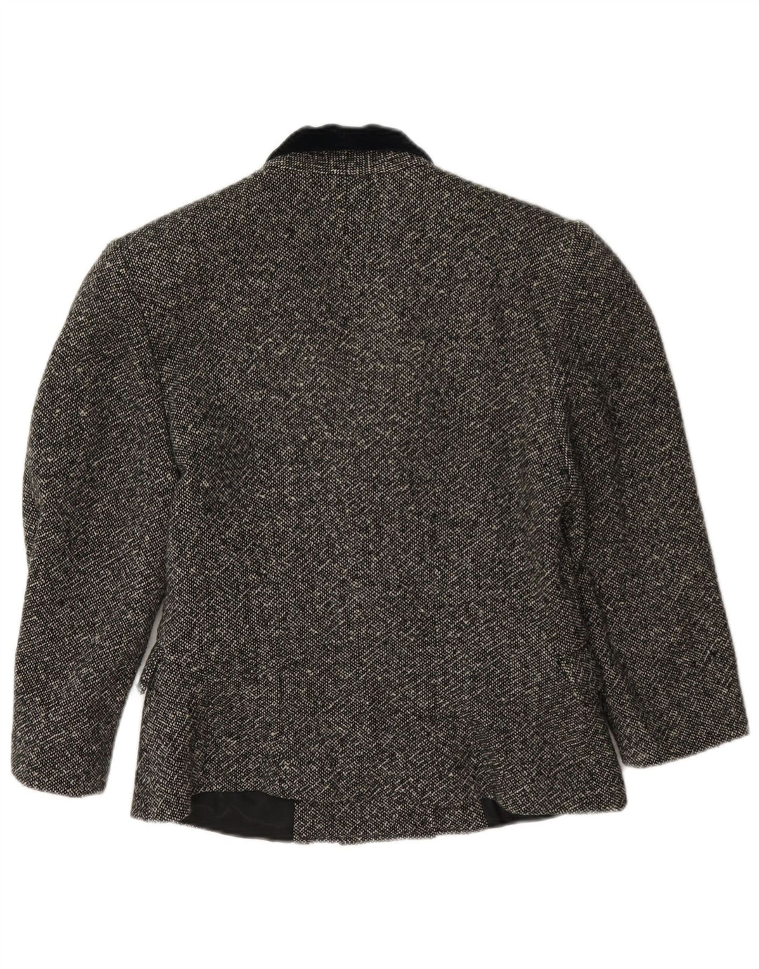 Vintage Womens 3/4 Sleeve Double Breasted Blazer Jacket IT 42 Medium Grey
