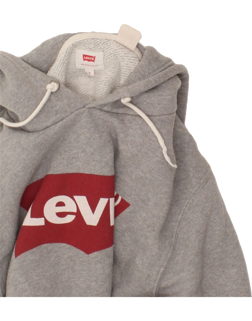 LEVI'S Mens Graphic Hoodie Jumper Small Grey Cotton | Vintage Levi's | Thrift | Second-Hand Levi's | Used Clothing | Messina Hembry 