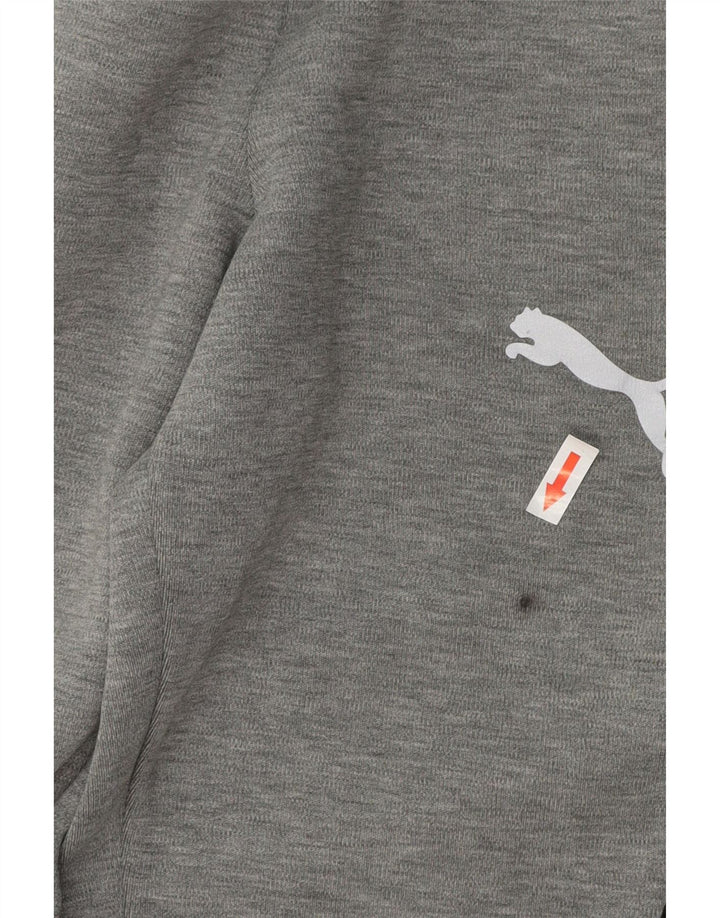 Puma Mens Tracksuit Trousers Small  Grey Colourblock Cotton