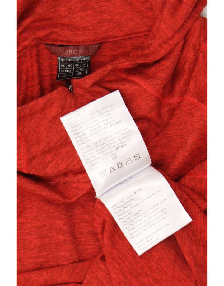 Schoffel Mens Hooded Pullover Tracksuit Top UK 40 Medium Red Flecked