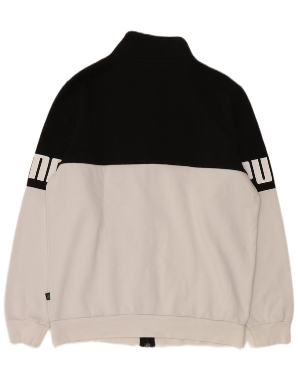 Puma Mens Graphic Tracksuit Top Jacket Medium White Colourblock