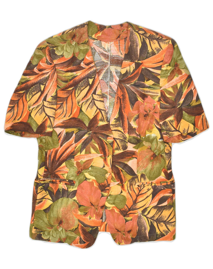 VINTAGE Womens Short Sleeve 2 Button Blazer Jacket UK 16 Large Orange | Vintage Vintage | Thrift | Second-Hand Vintage | Used Clothing | Messina Hembry 