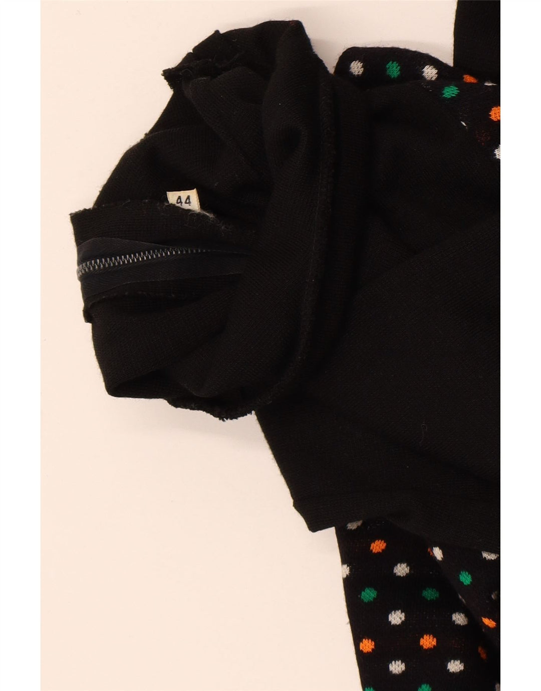 Vintage Womens Long Sleeve Jumper Dress IT 44 Medium Black Spotted