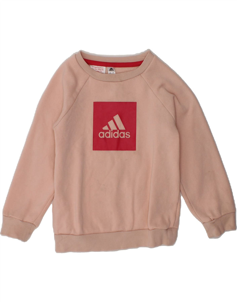 ADIDAS Girls Graphic Sweatshirt Jumper 2-3 Years Pink | Vintage Adidas | Thrift | Second-Hand Adidas | Used Clothing | Messina Hembry 