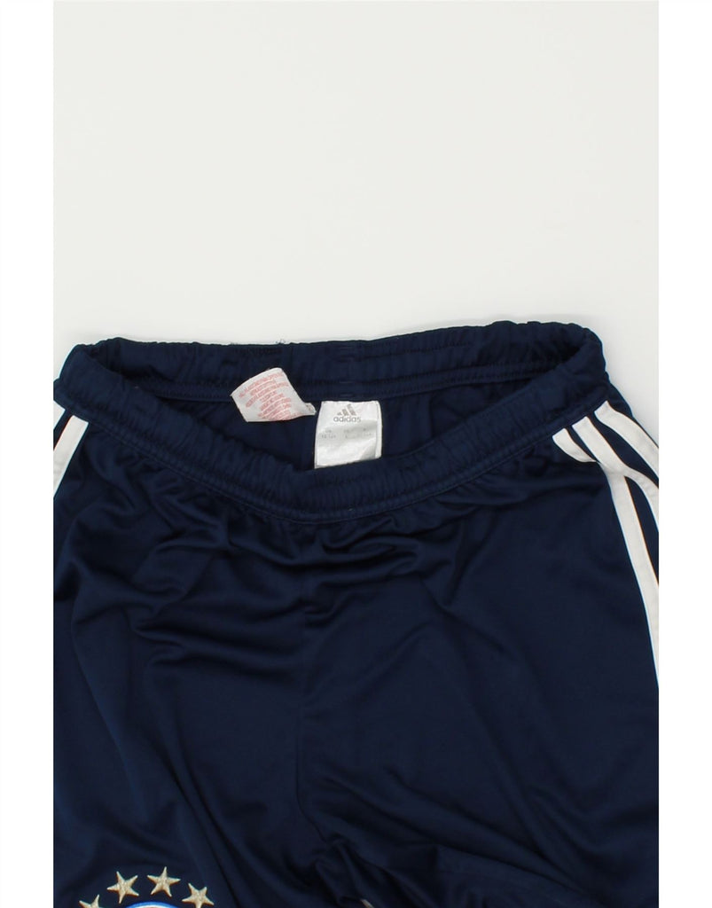 ADIDAS Boys FC Bayern Munchen Graphic Sport Shorts 13-14 Years Navy Blue | Vintage Adidas | Thrift | Second-Hand Adidas | Used Clothing | Messina Hembry 