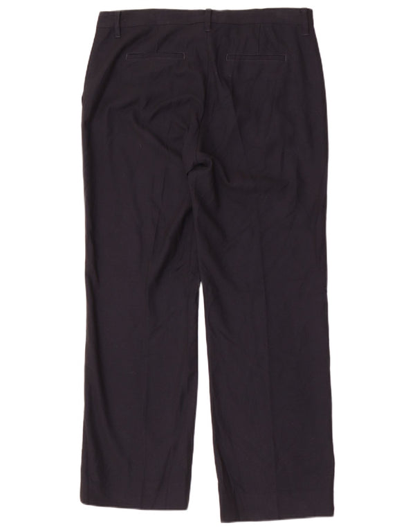 Gant Womens Straight Suit Trousers UK 14 Large W30 L29 Navy Blue Polyester