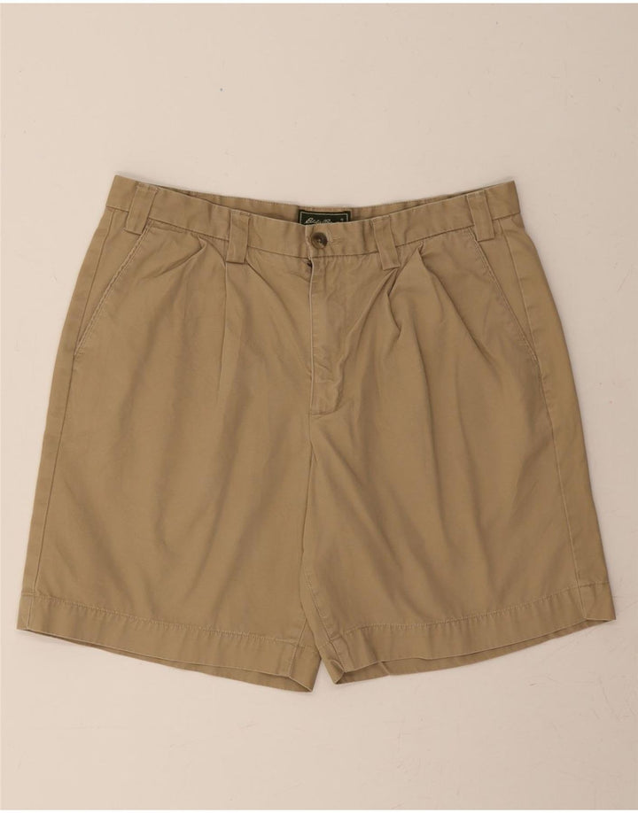 EDDIE BAUER Mens Pegged Chino Shorts W36 Large  Beige Cotton Vintage Eddie Bauer and Second-Hand Eddie Bauer from Messina Hembry 