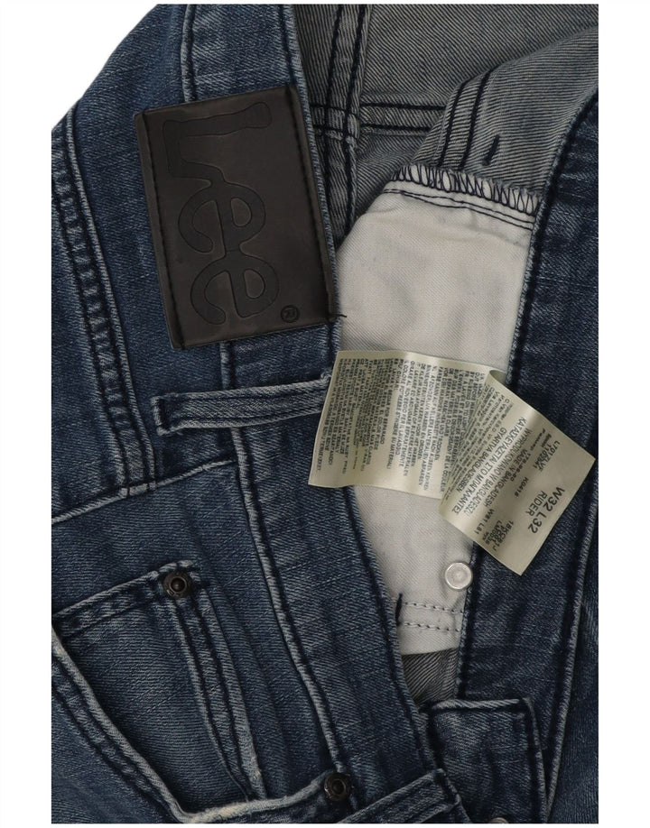 Lee Mens Rider Slim Jeans W32 L32 Blue Cotton