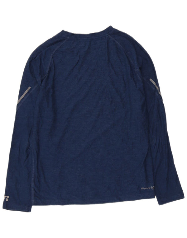 Russell Athletic Boys Dri-Power Top Long Sleeve 10-11 Years Large Navy Blue