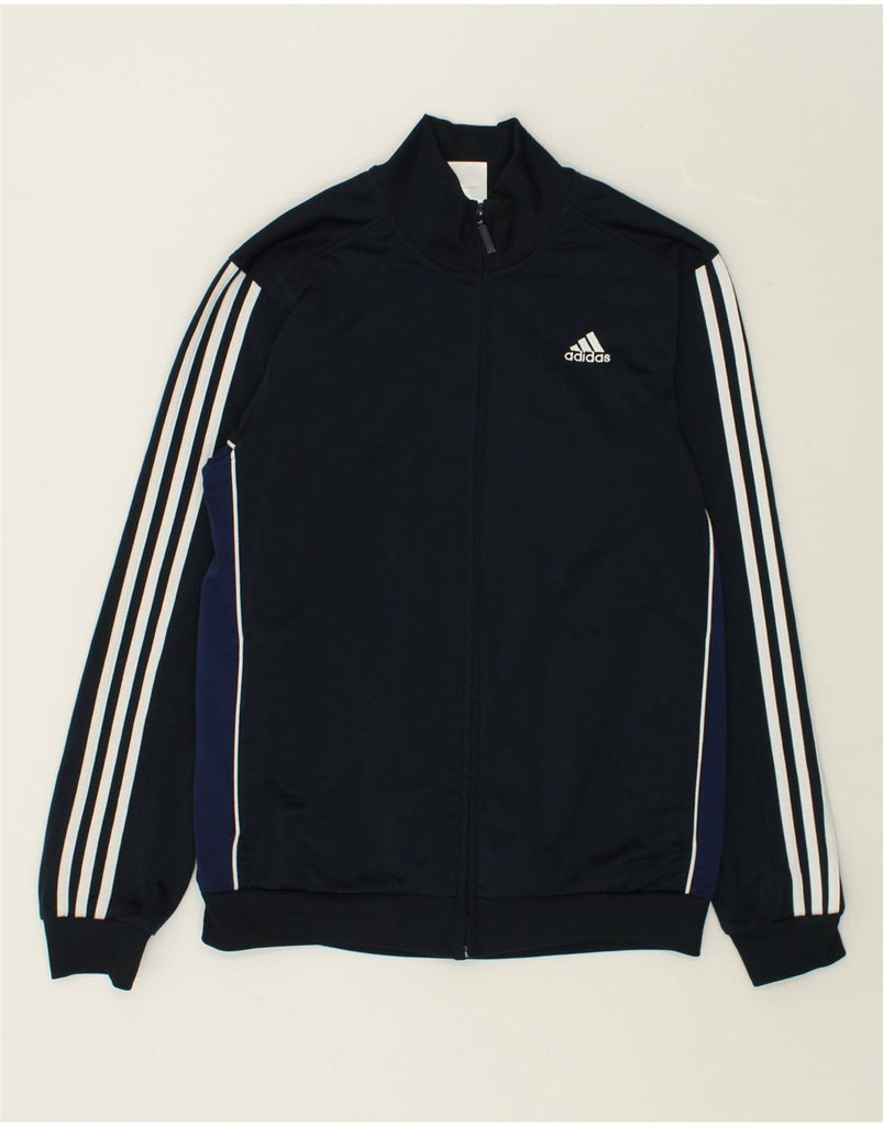 ADIDAS Mens Tracksuit Top Jacket UK 38/40 Medium Navy Blue Colourblock | Vintage Adidas | Thrift | Second-Hand Adidas | Used Clothing | Messina Hembry 