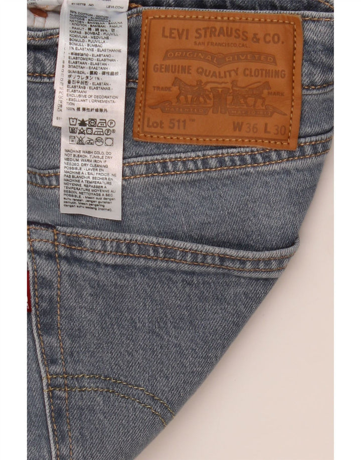 Levi's Mens 511 Slim Jeans W36 L30 Blue Cotton
