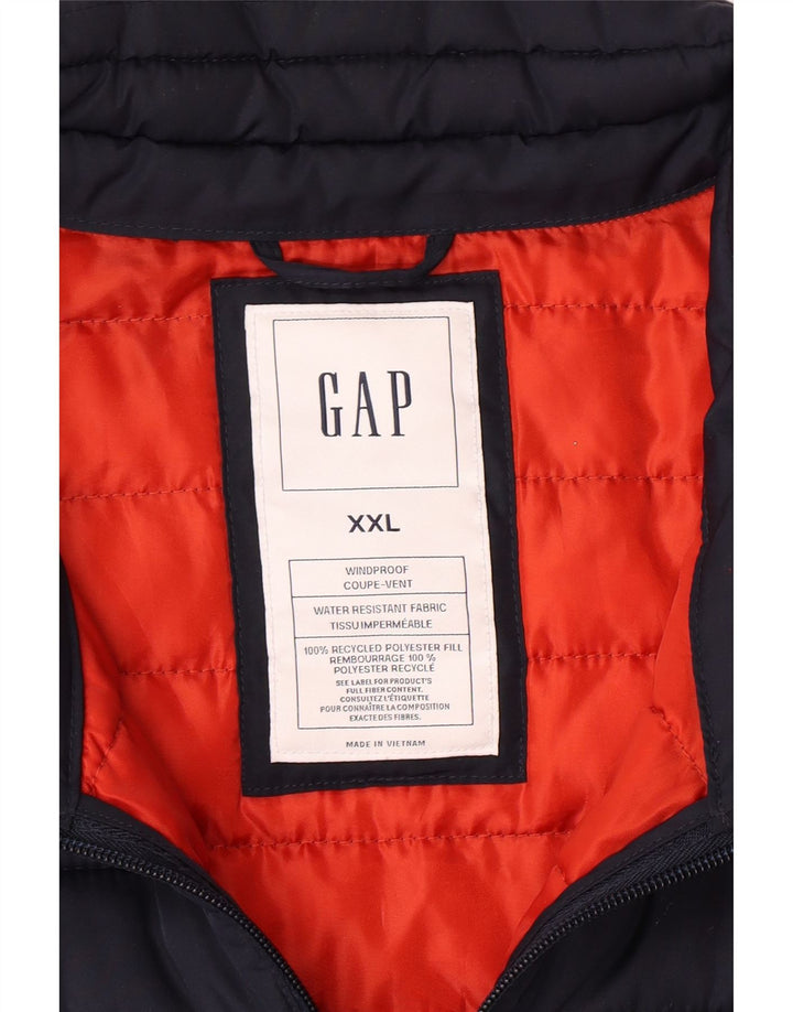GAP Mens Padded Gilet UK 44 2XL Navy Blue Polyester