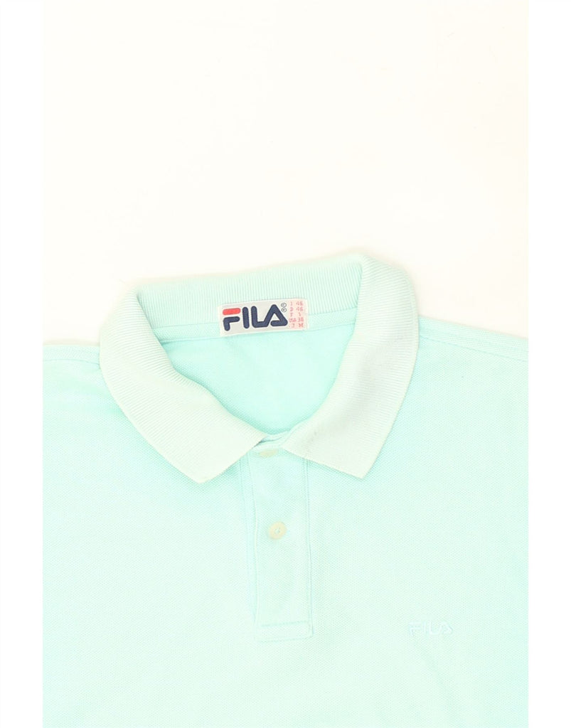 FILA Mens Polo Shirt IT 46 Small Turquoise Cotton | Vintage Fila | Thrift | Second-Hand Fila | Used Clothing | Messina Hembry 