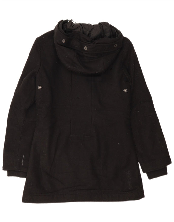G-STAR Womens Hooded Parka Jacket UK 10 Small Black Wool