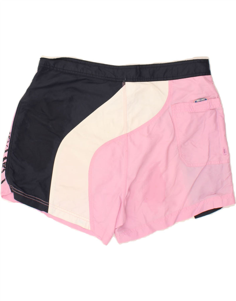 NORTH SAILS Mens Graphic Swimming Shorts Large Pink Colourblock Polyamide | Vintage North Sails | Thrift | Second-Hand North Sails | Used Clothing | Messina Hembry 