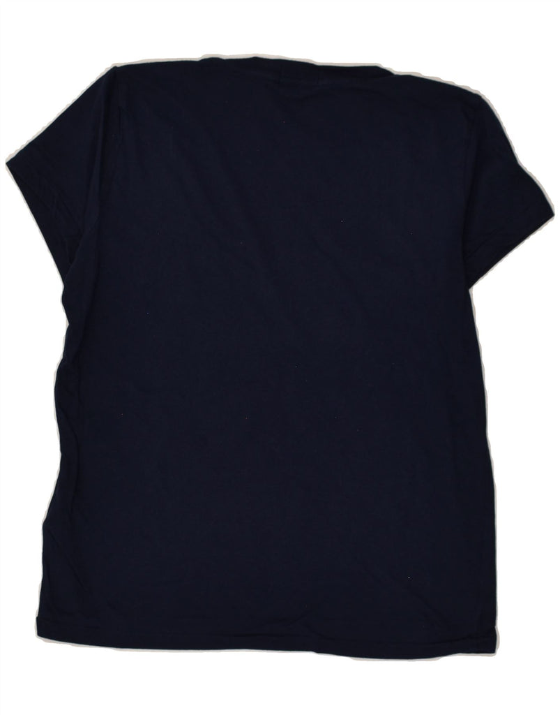 POLO RALPH LAUREN Womens T-Shirt Top UK 10 Small Navy Blue Cotton | Vintage Polo Ralph Lauren | Thrift | Second-Hand Polo Ralph Lauren | Used Clothing | Messina Hembry 