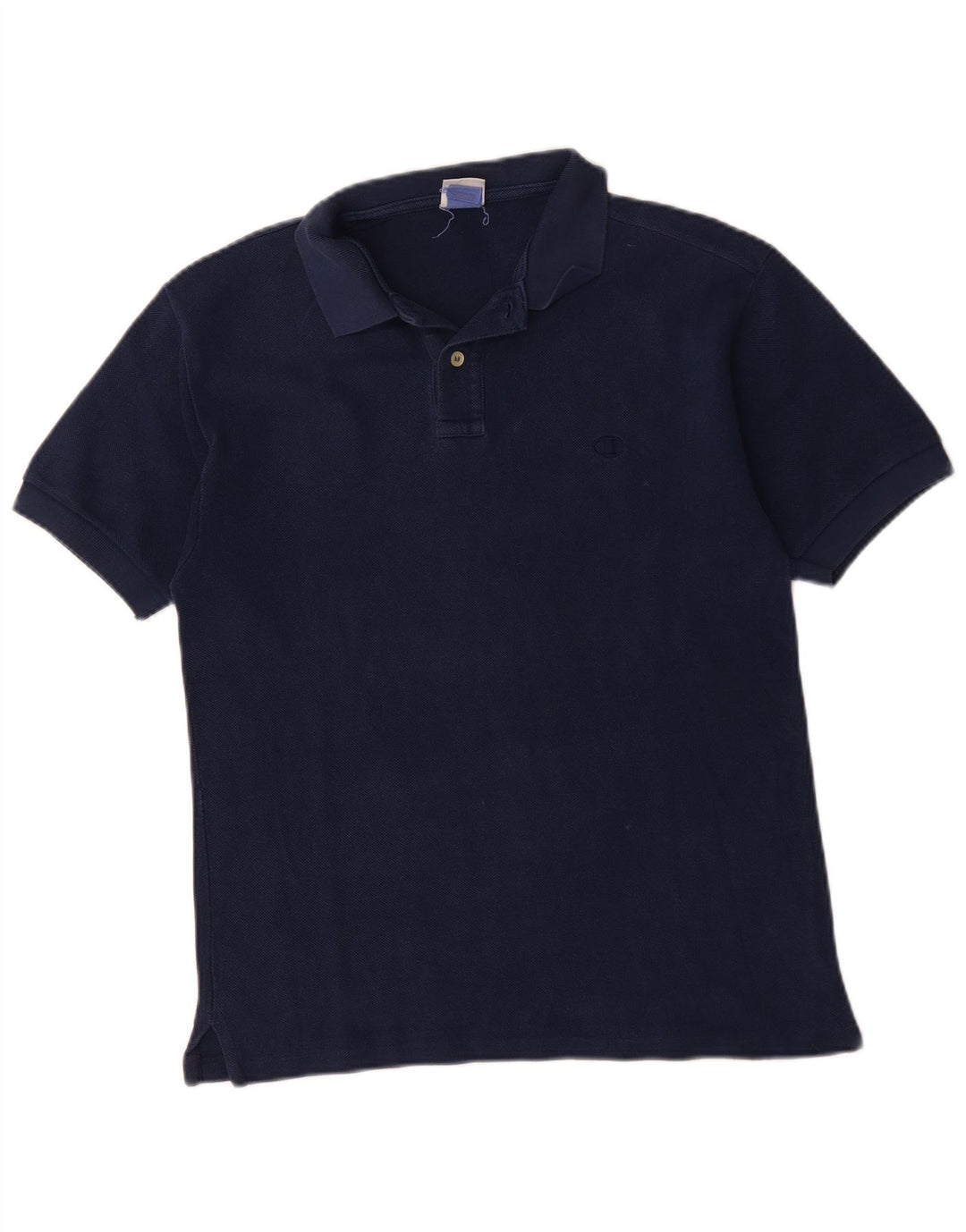 CHAMPION Mens Polo Shirt Small Navy Blue Cotton