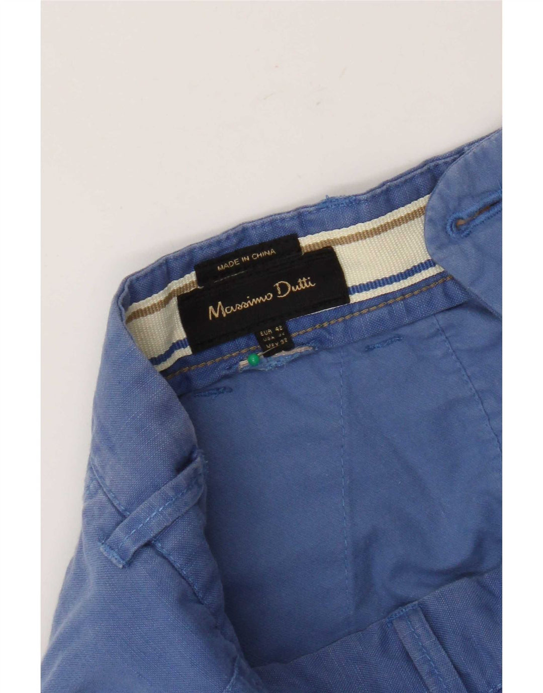 Massimo Dutti Mens Cargo Shorts EU 42 Large W32 Blue