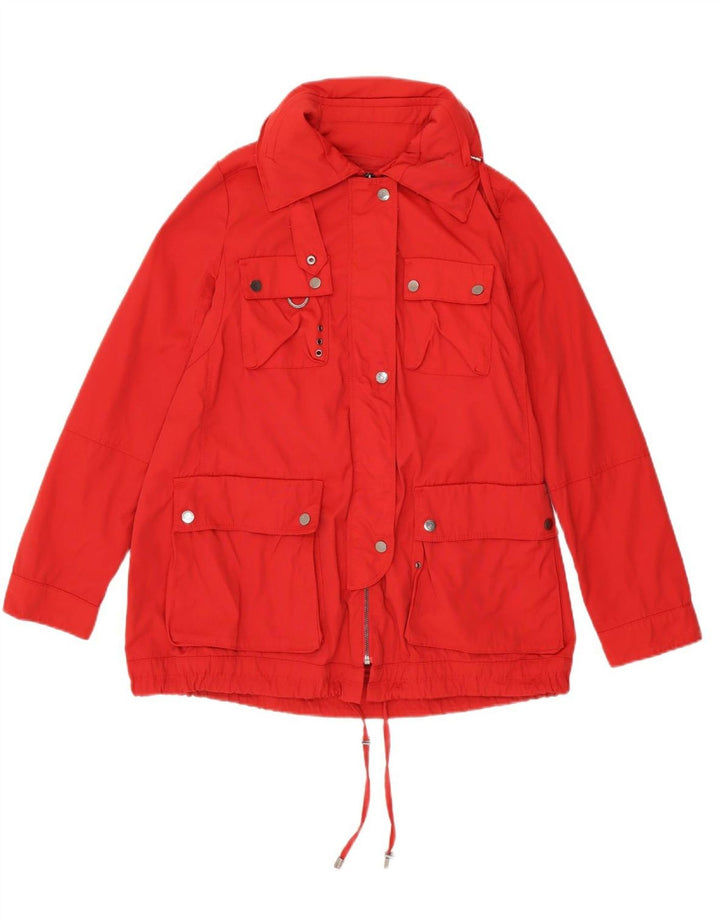 ZARA Womens Utility Jacket UK 14 Medium Red Nylon