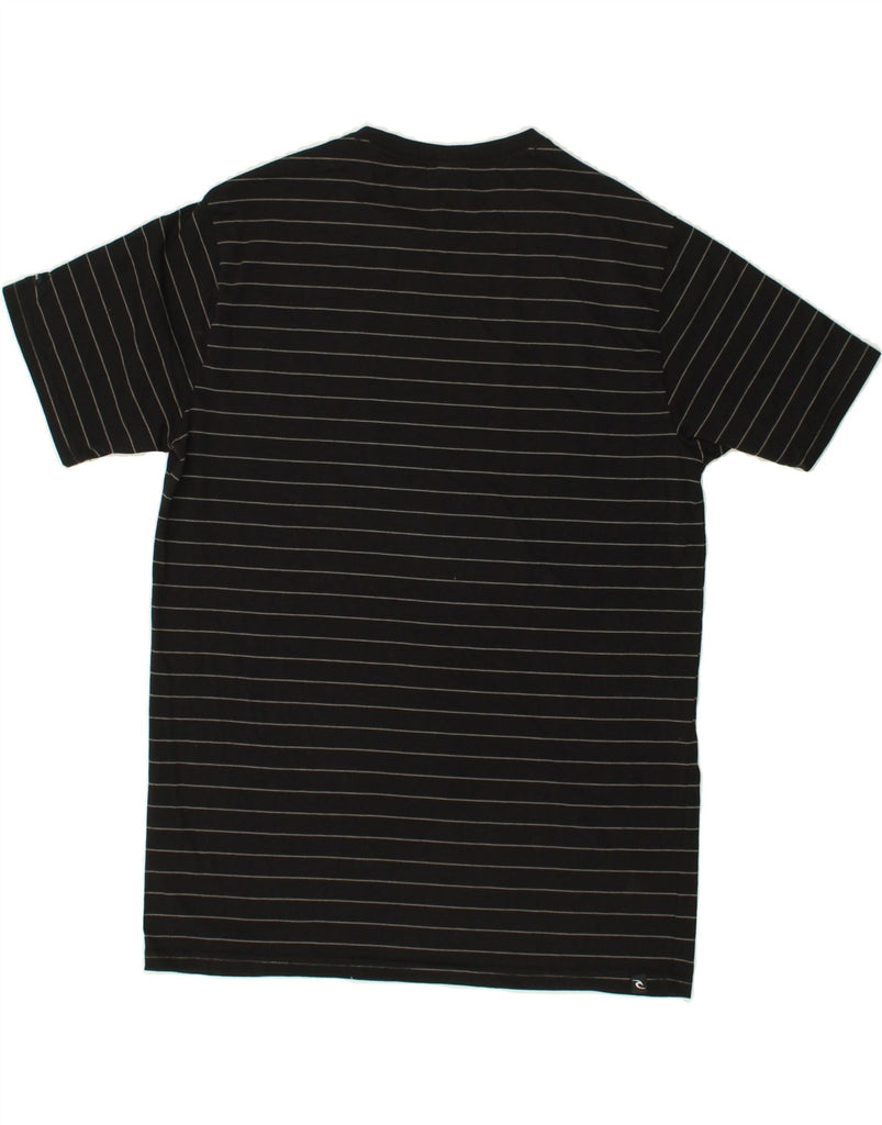 RIP CURL Mens Standard Fit T-Shirt Top Large Black Striped Polyester | Vintage Rip Curl | Thrift | Second-Hand Rip Curl | Used Clothing | Messina Hembry 