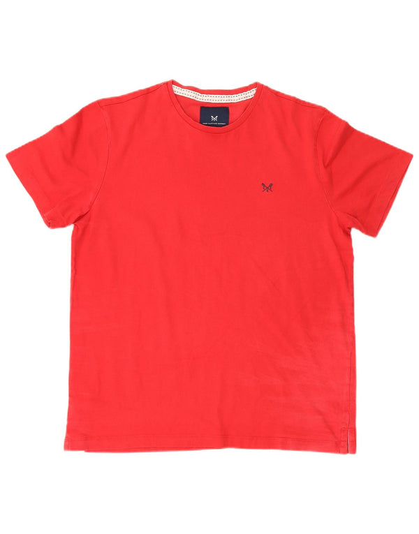 Crew Clothing Mens T-Shirt Top Large Red Cotton