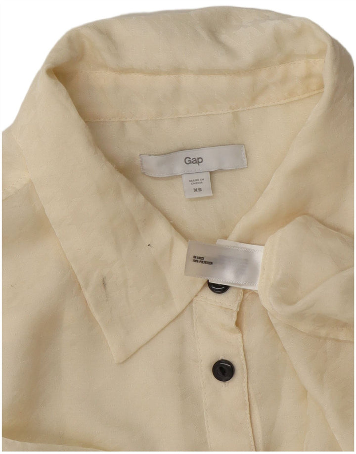 Gap Womens See Through Shirt Blouse UK 6 XS Off White Polyester