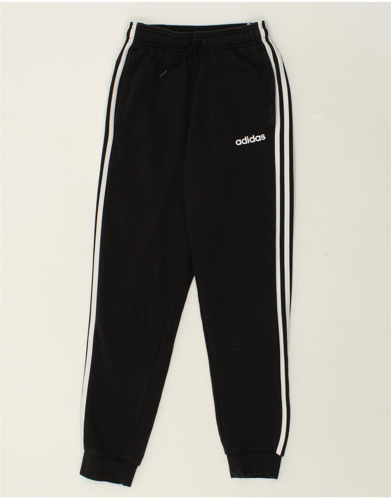 ADIDAS Mens Tracksuit Trousers Joggers XS Black Cotton | Vintage Adidas | Thrift | Second-Hand Adidas | Used Clothing | Messina Hembry 