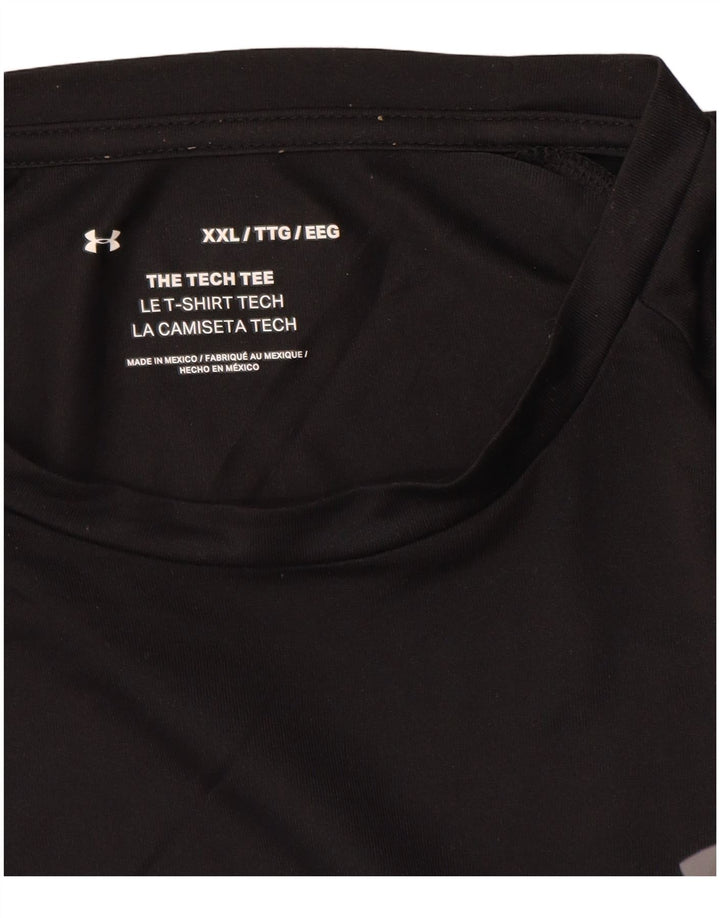 UNDER ARMOUR Mens T-Shirt Top 2XL Black