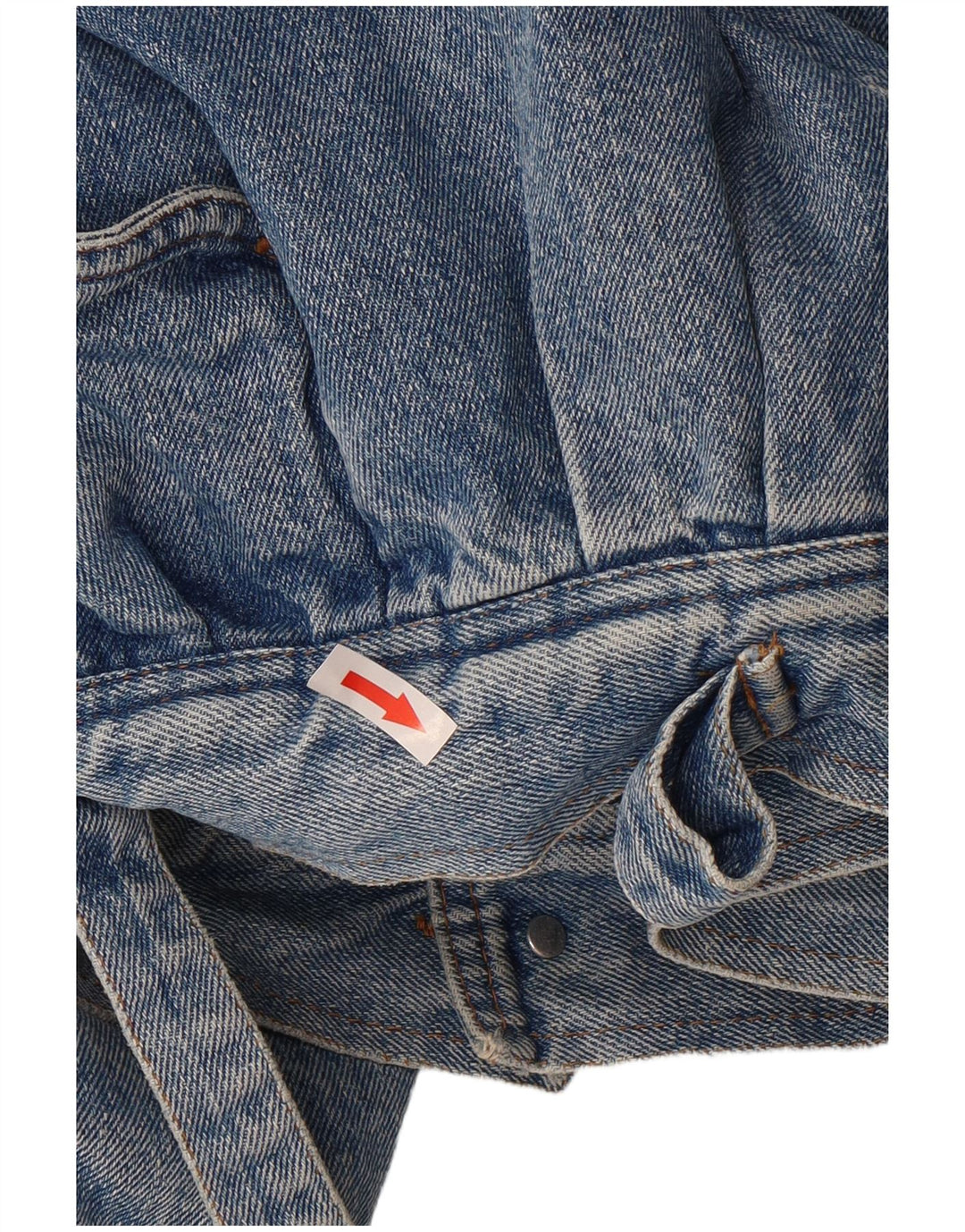 Vintage Mens Sherpa Denim Jacket Medium Blue