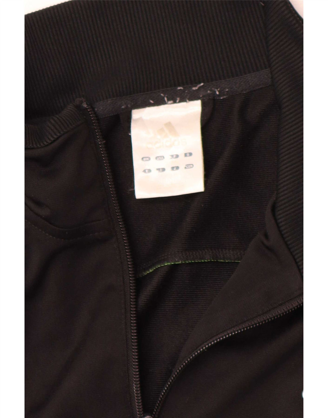 Adidas Mens Tracksuit Top Jacket UK 42/44 Large Black Colourblock Polyester